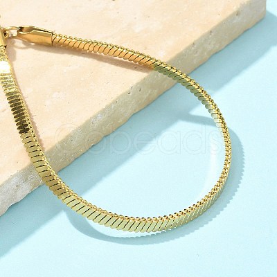 304 Stainless Steel Snake Chain Bracelets for Women BJEW-U019-04G-02-1