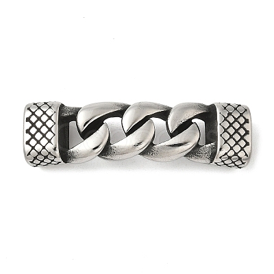 304 Stainless Steel Twisted Chain Connector Charms STAS-Z147-11AS-04-1