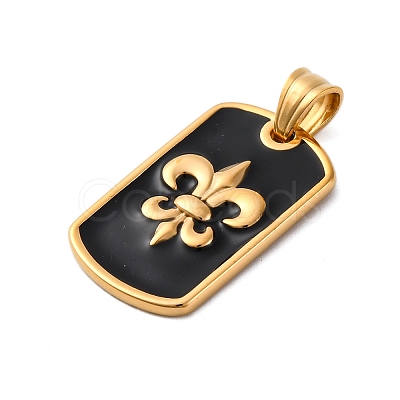 304 Stainless Steel Enamel Pendants STAS-U043-06B-G-1