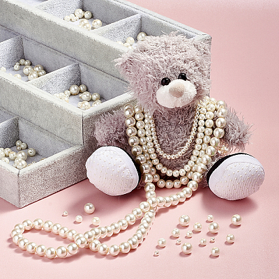 Glass Pearl Beads Strands Sets HY-TA0001-B-02-1