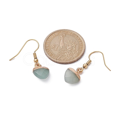 Natural Mixed Gemstone Heart Dangle Earrings EJEW-JE05469-1