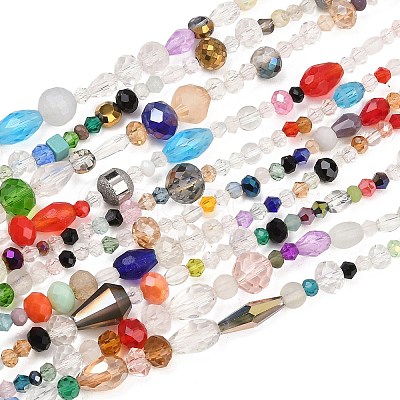 Electroplate Glass Bead Strands EGLA-L007-K01-1