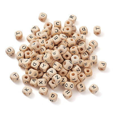 Kissitty ddPrinted Natural Wood Beads WOOD-KS0001-12-1