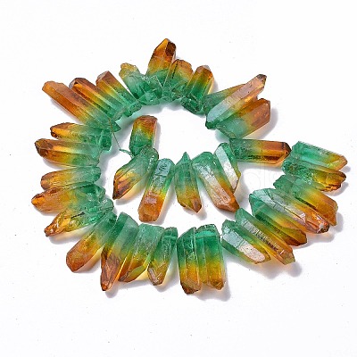 Natural Quartz Crystal Dyed Beads Strands G-I345-02A-1