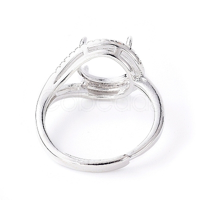 Adjustable Brass Finger Ring Components KK-L193-02P-1