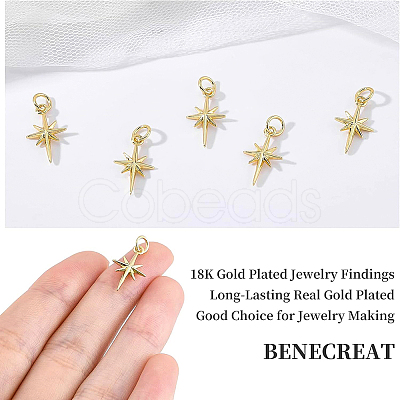 10Pcs Brass Pendants KK-BC0004-96-1