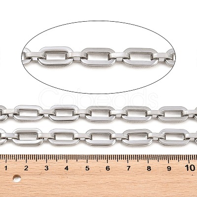 201 Stainless Steel Oval Link Chains CHS-H118-15P-1