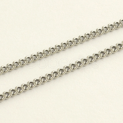 Tarnish Resistant 304 Stainless Steel Curb Chains CHS-R008-03-1