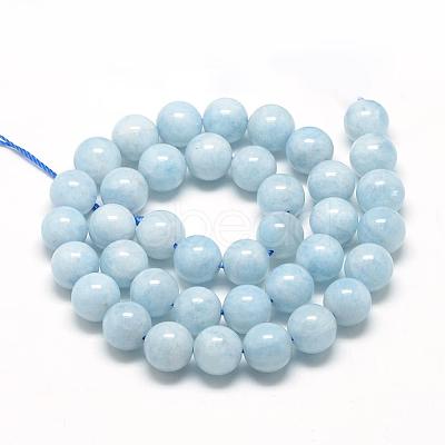 Natural Aquamarine Beads Strands G-R446-8mm-05-1