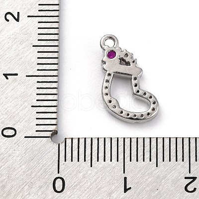 Christmas Series Brass Micro Pave Cubic Zirconia Pendants KK-Q010-01P-01B-1