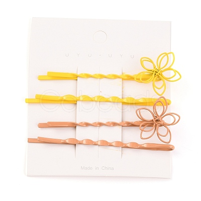 4Pcs Painted Iron Hair Bobby Pins PHAR-I007-14B-1