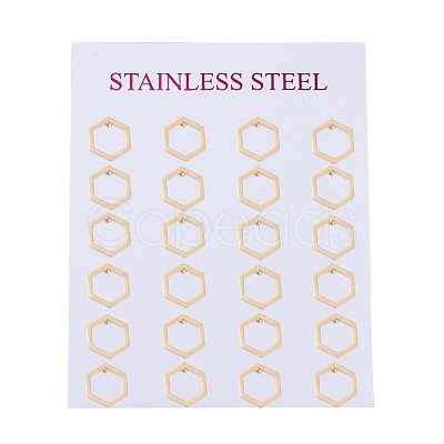 PVD Vacuum Plating 304 Stainless Steel Stud Earrings EJEW-Z012-07G-1