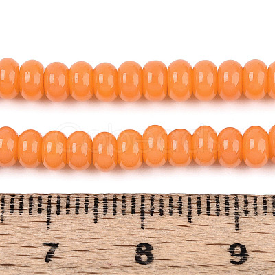 Opaque Solid Color Glass Beads Strands GLAA-ZX008-4mm-18L-1