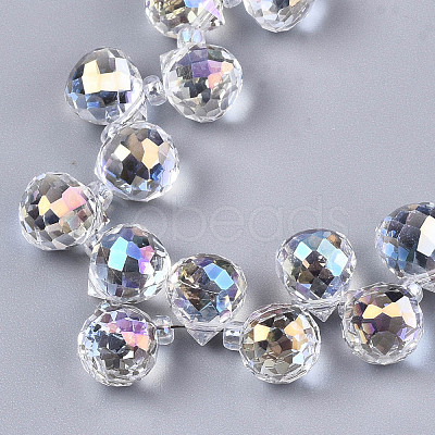 Transparent Glass Beads Strands X-GLAA-T006-14F-1
