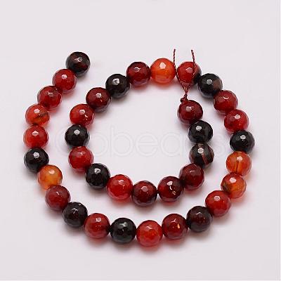 Natural Striped Agate/Banded Agate Bead Strands G-G882-10mm-D03-1-1