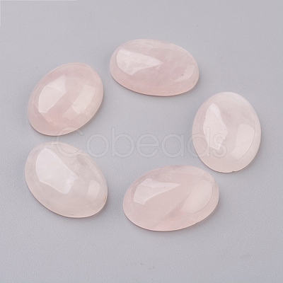 Natural Rose Quartz Flat Back Cabochons G-G741-22x30mm-21-1