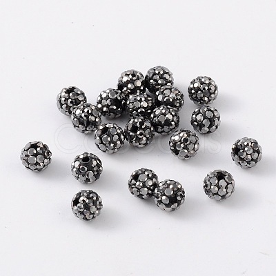 Grade A Rhinestone Pave Disco Ball Beads RB-Q101-2-1