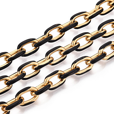 304 Stainless Steel Enamel Cable Chains CHS-N008-07G-01-1