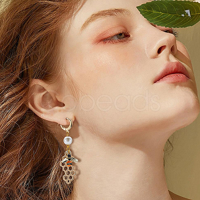 14Pcs Brass Hoop Earrings KK-BBC0014-51-1