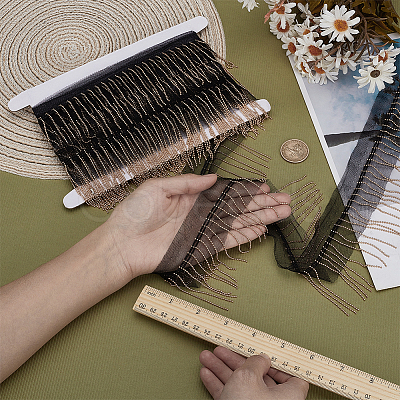 5 Yards Polyester Fringe Lace Trim DIY-FG0006-98A-1