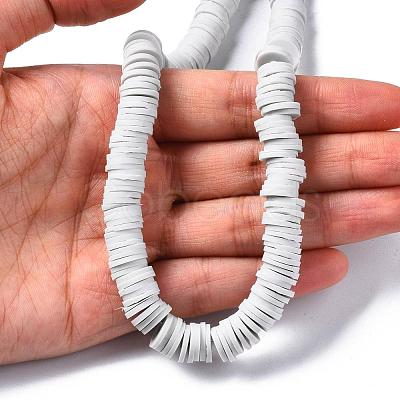 Flat Round Handmade Polymer Clay Beads CLAY-R067-10mm-39-1