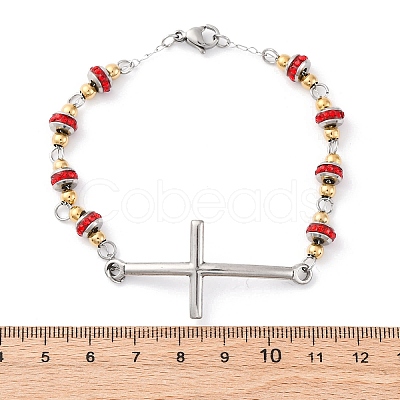 201 Stainless Steel Link Chain Bracelets BJEW-A032-01GP-03-1