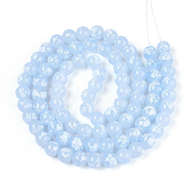 Baking Paint Glass Beads Strands DGLA-N015-10mm-06-1