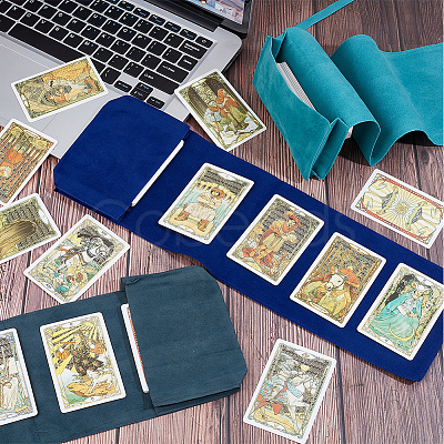 3Pcs 3 Colors Double-Sided Velvet Tarot Cards Storage Bags ABAG-CN0001-04-1