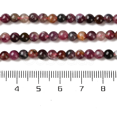 Natural Tourmaline Beads Strands G-L637-A01-4mm-1