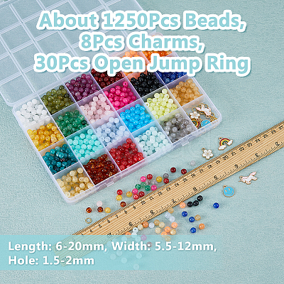 DIY Imitation Gemstone Jewelry Making Finding Kit DIY-DC0002-89-1