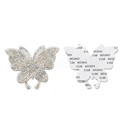 Nbeads Butterfly Glass Rhinestone Patches DIY-NB0005-13-1