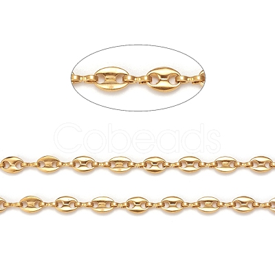 Ion Plating(IP) 304 Stainless Steel Coffee Bean Chains CHS-N002-01G-1
