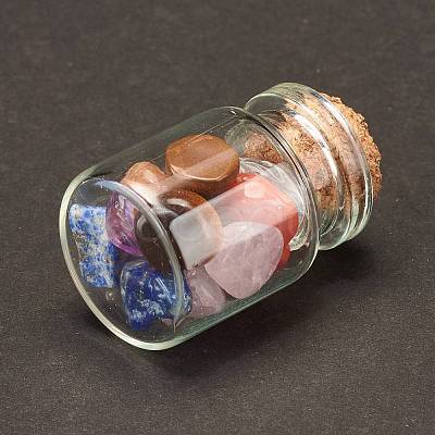 Transparent Glass Wishing Bottle Decoration DJEW-A001-01C-16-1