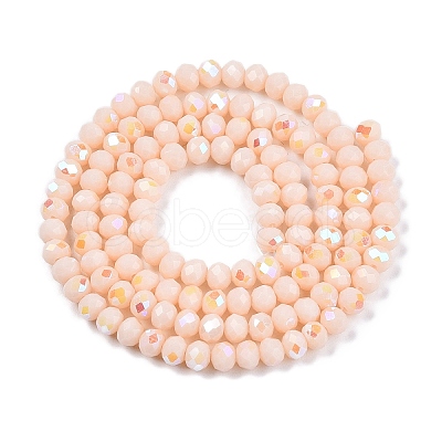 Electroplate Opaque Solid Color Glass Beads Strands LS-EGLA-A044-P4mm-L05-1