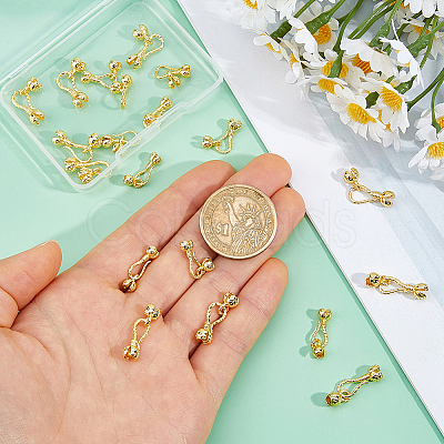 20Pcs 2 Styles Brass Bead Tips KK-HS0002-12-1