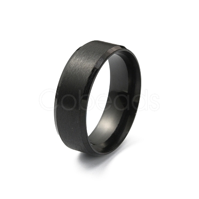 201 Stainless Steel Plain Band Ring for Women RJEW-WH0010-06G-MB-1