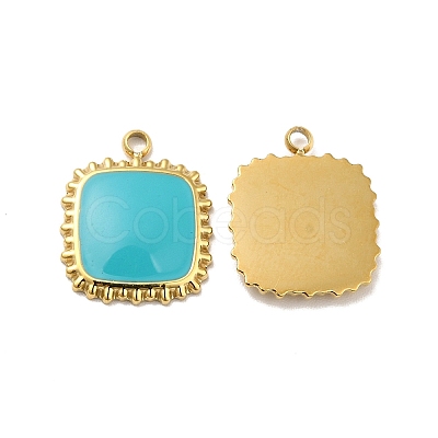 304 Stainless Steel Enamel Pendants STAS-P311-01G-03-1