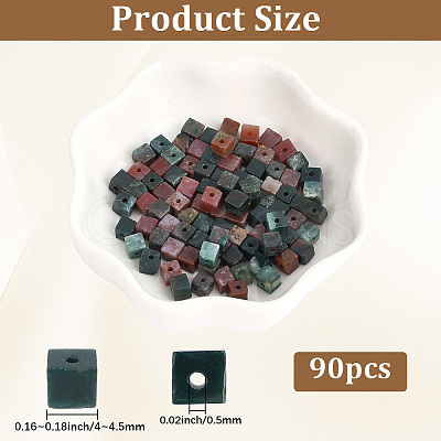 90Pcs Natural Indian Agate Beads G-PA0002-54-1
