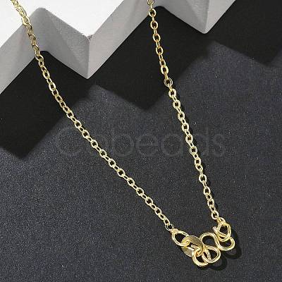 2MM Brass Cable Chain Necklaces NJEW-G183-03G-02-1