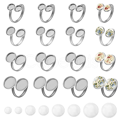 DIY Round Cuff Ring Making Kits DIY-UN0008-10-1