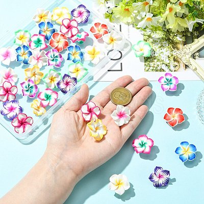 40Pcs 10 Colors Handmade Polymer Clay Beads CLAY-CJ0002-13-1