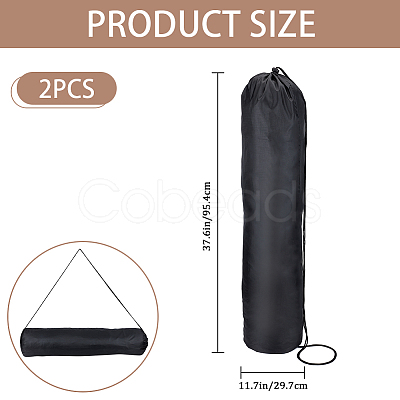 Polyester Bracket Storage Drawstring Bags ABAG-WH0038-37B-1