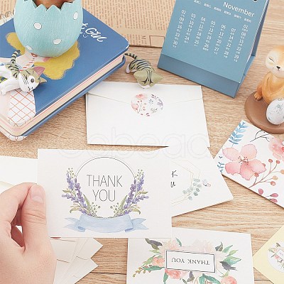 Paper Thank You Card DIY-WH0184-28B-1