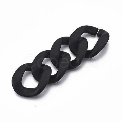 Spray Painted CCB Plastic Linking Rings CCB-R104-01A-01-1