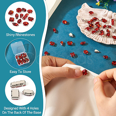 80Pcs 8 Styles Sew on Rhinestone RGLA-TA0001-11B-1