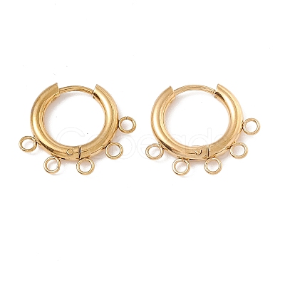 Ion Plating(IP) 304 Stainless Steel Hoop Earring Findings LS-STAS-D183-01G-1
