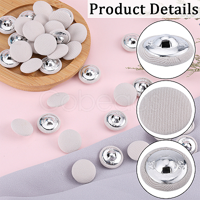 Gorgecraft 50Pcs 1-Hole Cloth Buttons DIY-GF0008-50A-1