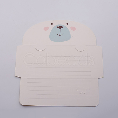 Animal Cartoon Paper Greeting Cards DIY-WH0161-09B-1