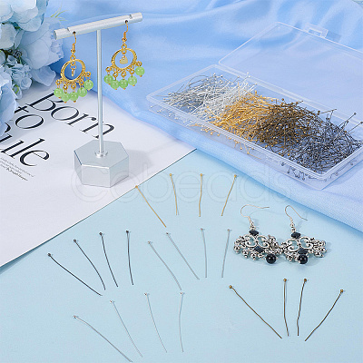 500Pcs 5 Colors Brass Ball Head Pins KK-SP0002-37-1