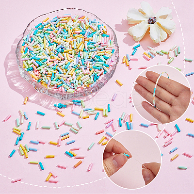 60G Baking Paint Glass Tube Beads GLAA-SC0003-43A-1
